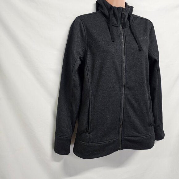 The North Face Women's Full Zip Hooded Jacket Size M Dark Gray - Picture 3 of 12